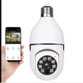 دوربین بیسیم مداربسته تحت شبکه مدل v380 با کیفیت Full HD 1080، لنز 2 مگاپیکسل، چرخش 360 درجه افقی و 90 درجه عمودی، دید در شب تا 20 متر، اتصال Wi-Fi، نصب روی دیوار و سقف، مناسب فضای باز و بسته